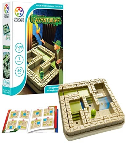 SmartGames- Jeu de réflexion, de logique et d'anticipation, 1 joueur, 7 ans to 99 ans, SG 437 FR, Vert, Beige, Bleu