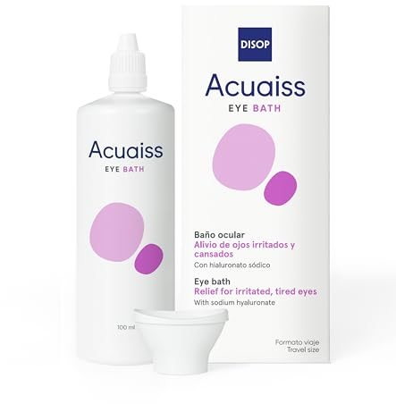 Acuaiss - Baño Ocular con Ácido Hialurónico - Alivio Natural de Irritaciones de los Ojos - Hidratación y Limpieza Ocular - 100 ml