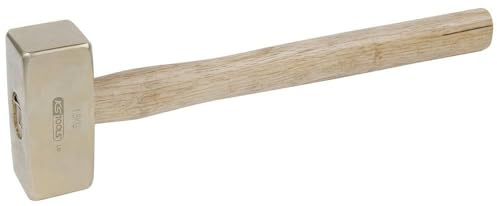 KS Tools 963.2054 - Massette - Manche Hickory - Tête 2500g, 400mm - Gamme BRONZEplus - Antidéflagrant - Alliage Aluminium-Bronze