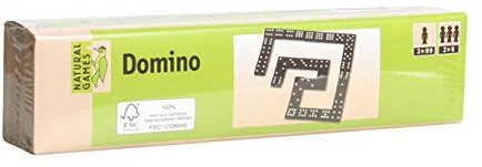 Natural Games Domino in Holzbox, 55 Steine