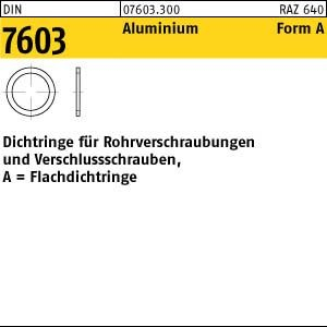 100 Dichtringe DIN 7603 Alu A 10 x 13,5 x 1 Al VE=S