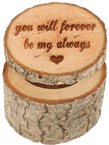 Fodattm Holz Bedruckt Personalisierte Rustikal Ring Halter Box Jewelry Box Shabby Chic Hochzeit Ring der Box