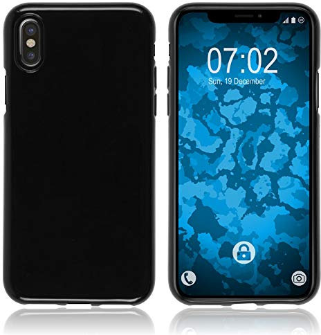 PhoneNatic Custodia Compatibile con Apple iPhone XS Cover Nero iPhone XS in Silicone Cover