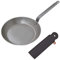Eisenpfanne de Buyer 5110 Lyonnaise - Sartén redonda (acero inoxidable, mango protector, 40 cm)