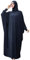 Lazzboy Muslim Frauen Einfarbig Kopfbedeckungen Moschee Fledermaus ärmel Strickjacke Ramadan Kleid Ethnische Roben Damen Sommer Muslimische Kleider Spitze Getrimmt Vorne Abaya Maxi Kaftan(Marine)