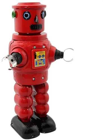 Freak Scene Roboter - Mechanical Roby Robot - rot - Blechroboter - Retro Blechspielzeug