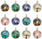 TOAOB 6 Pièces 27mm Rond Pendentif Arbre de Vie avec D'alliages et Pierres Precieuse Naturelles Cristal de Guérison pour les Découvertes de Bijoux