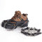 19 punte ramponi ghiaccio neve grip sistema di trazione tacchetti sicuro proteggere per camminare, fare jogging o escursioni su neve e ghiaccio (misura M/L/XL scarpe/stivali)