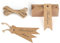 jijAcraft 100 Pcs Kraft Paper Mini Tags, Thank You Gift Tags, 7x2 cm Hanging Decoration Labels with Jute Twine for Wedding Favors (Brown)