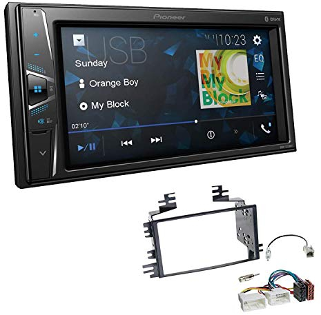 Pioneer DMH-G220BT 2-DIN Autoradio Mediacenter Bluetooth USB AUX passend für KIA Sportage 2005-2009 schwarz