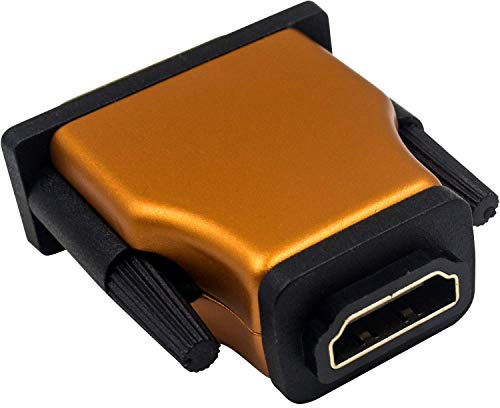 Duttek DVI till HDMI-adapter orange, HDMI-hona till DVI-hanomvandlare med guldpläterad 1080P full HD-omvandlare