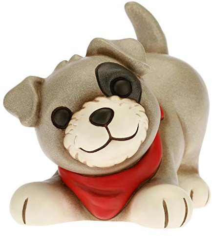 THUN - Cane Meticcio - Living, Icone - Idea Regalo - Linea Cani e Gatti - Ceramica - 8,8x13,7x10 h cm