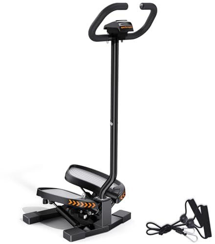 Sportsroyals Exercise Stair Stepper für Zuhause – Up-Down Swing Stepper mit Power Ropes for Bein/Arm/Butt Training, Home Office Fitness Exercise