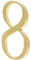 Zayookey Metall Hausnummer aus Messing 2 Zoll (5 cm) Moderne Türnummern Plaque Straße Privatadresse Ziffern Metal Brass House Number (Door Number 8)
