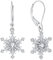 YL Schneeflocke Ohrringe 925 Sterling Silber 5A Weiß Cubic Zirkonia baumeln DROP-Ohrringe für Damen