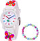 MUXIJIA Kinder Uhren für Mädchen ab 3-10 Jahre, Analog Quarz Armbanduhr Cute 3D Cartoon Kinderuhr Silikon Armband Mädchenuhr (+Bunte Mädchen Perlen Armbänder)