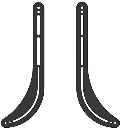 EasyLife - Universal Zubehör Soundbar-Halterung Slim-Line für alle TV Halter mit VESA 200x100 bis 600x400, Flexible Montage über oder untern dem Fernseher, beständige Lackierung in Schwarz