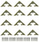 JINXM 20 Stück Vintage Metallecken Vintage Ecken Dekoration Antique Brass Metallecke Eckenschutz für Dekorative Kabinett Schmuckschatulle DIY Zubehör (30x30x4 mm)