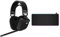 Corsair HS80 RGB Wireless Premium-Gaming-Headset mit Dolby Atmos, Carbon & MM700 RGB Extended Gaming-Mauspad mit Stoffoberfläche (Dynamische 360°-DREI-Zonen-RGB-Beleuchtung, 930 × 400 mm,) Schwarz