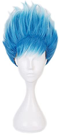 Ortho Shroud Cosplay Perücken für Frauen Twisted-Wunderland Kostüm Halloween Party Perücke Blau Gemischte Farbe Kurze Lockige Bob Cut perücke
