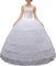 RULTA Reifrock 6 Ring verstellbar, Underskirt Unterrock, Petticoat Krinoline, verfügbar Größen (6 Hoops)