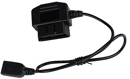 Asudaro OBD-Adapter Powerbox, OBD-Ladegerät 24-Stunden-Überwachung für Handy Aufladen,Auto OBD-Zigarettenadapter Feuerzeug-Powerbox Mit Schalter für GPS-Navigationsgeräte, DVRs, Radarwarner,Schwarz
