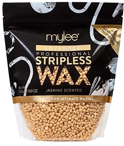 Mylee Cire Advanced sans bandes - Perles de cire dure parfumées au jasmin pour l'épilation du visage, du corps, du bikini et des zones intimes - Convient aux femmes et aux hommes
