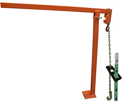 T Post Puller Fence Post Puller Heavy Duty Fence Post Puller with 47 Lifting Chain & T Post Puller Plate Puller T Post Puller for Round Fence Posts T Stakes Sign Post & Tree Stump