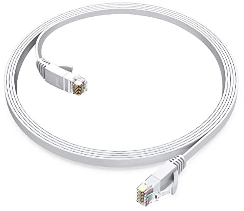 Gulaey 5m Cat6 Ethernet Cable, Long Internet Cables High-Speed Patch Cord Flat Design 1Gbps for 250Mhz/s UTP for Console, PS3, PS4, PS5, Switch, Router, Modem, Patch Panel, PC, TV, Home Office