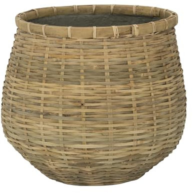 Pottery Pots Blumentopf-Pflanzkübel Zement-Bambus Beige D 35 cm H 30 cm