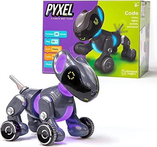 Learning Resources PYXEL, das programmierbare Haustier, Programmiersprachen Blockly u. Python, Mint-Programmierroboter für Kinder, Geschenke für Kinder ab 8 9 10 11 12 Jahren, Jungen und Mädchen