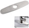UFURMATE Plaque de robinet, Trou en acier inoxydable brossé Couvercle Plaque de pont Robinet de cuisine Plaque de couverture à trou unique Évier Couvercle de robinet rond Écusson (24,2 * 6 CM)