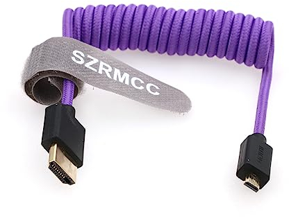 SZRMCC HDMI Kabel 8K 2.1 Micro HDMI auf HDMI Geflochtenes High Speed Stecker Extender Kabel für GoPro Hero 7 Sony A6000 A7III Nikon B500 Yoga 3