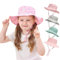YANWANG Baby Kinder Einstellbare Eimer Sonnenhut, UPF 50+ Sonnenschutz Strandmütze für Kleinkinder Jungen Mädchen(Pink Seahorse,2-6years)