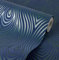 Exclusive Zira Velvet Flock Blue Geometric Peacock Wallpaper Z55002