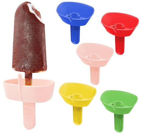Wekuw 5 Piezas Moldes Helados Casera Porta Paletas para Niños Porta Paletas con Pajita Porta Paletas Antigoteo Moldes de Silicona Porta Paletas con Pajita para Adultos, Niños y Niños Pequeños