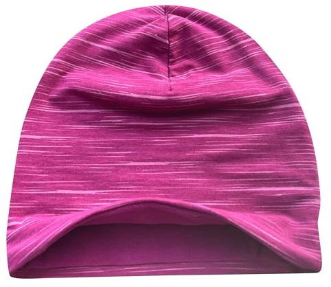 Wollhuhn Öko Warme Kuschelige Winter Jungen/Mädchen Winter Beanie-Mütze Mit Fleecefutter Versch. Motive (aus Öko-Stoffen, Bio) 20220666 (Lines Beere, M)