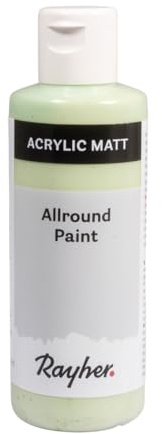 Rayher Allround Paint, acrylic, pastel-green, bottle 80ml, 35077409