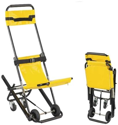 Treppenstuhl-Bahre – multifunktionaler tragbarer faltbarer Aufzug für Krankenwagen, Feuerwehr-Evakuierungen – Schnellverschluss-Schnallen – einfache Treppenhilfe