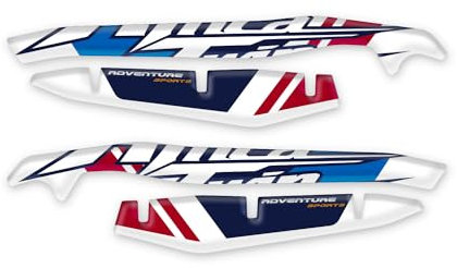 AZ GRAPHISHOP ADESIVI PARAMANI RESINA 3D COMPATIBILE CON HONDA AFRICA TWIN CRF 1100 L ADVENTURE SPORTS 2024 APA-ATAS-24 (Glare White (Tricolor))