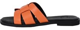 Apple of Eden® Sandale Damen Alycia | Pantolette Sandale aus Leder mit gewebten Riemen für Damen aus 100% Leder