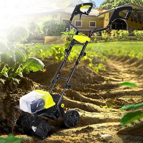 SONLED Motobineuse électrique, motobineuse de Jardin, Profondeur de Culture 18 cm, Largeur de Culture 36 cm, motoculteur électrique rotovateur pour Jardins, pelouses, serres