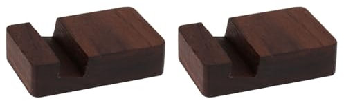DOITOOL 2 Pz supporto per telefono in legno portachiavi stand cinematografico supporto per telefono per supporto da tavolo supporto per cellulare porta cellulare scrivania staffa Bambù