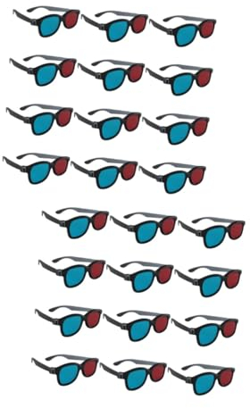 Uonlytech 40 STK 3D-Brille Stereoskopische Brille Computerprojektor Computerbrille 3D-sichtbrille Computer Laptops Anaglyphenbrille Für Den Fernseher Video Schwarzer Rahmen Plastik Werkzeug