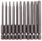 11Pcs Security Torx Screwdriver Set, T6-T40 75mm S2 Alloy Steel Magnetic Hex Shank Head Torx Screwdriver Bit Set