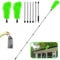 Gutter Cleaning Tools, Roof Gutter Cleaner from Ground with 6 Extension Telescopic Gutter Cleaning Pole, Detachable Cleaning Brush and Scoop Roofing Guard for Cleaning Leaves and Debris