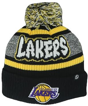 ZHATS Unisex Kinder NBA Officially Licensed Youth Pom Rogue Beanie-Mütze, Schwarz, Einheitsgröße
