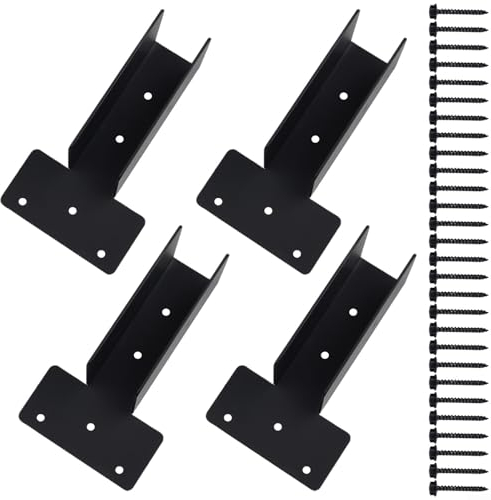 snowchecking Kit de 4 supports de fixation robustes pour pergola, support supérieur, joint latéral, cadre de connexion pour jardin et espace extérieur