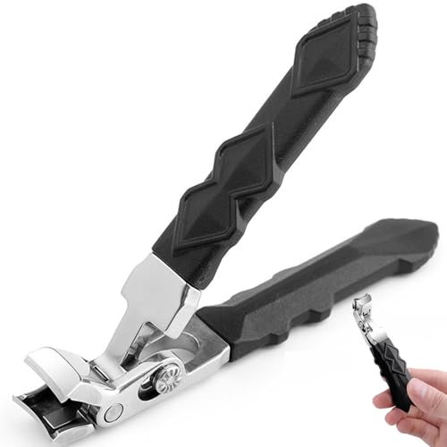 Nail Clippers for Thick Nails Toenail Clippers with 16mm Wide Jaw Opening Nail Clippers Black Large Nail Clippers for Men Seniors Women Nail Trimmer