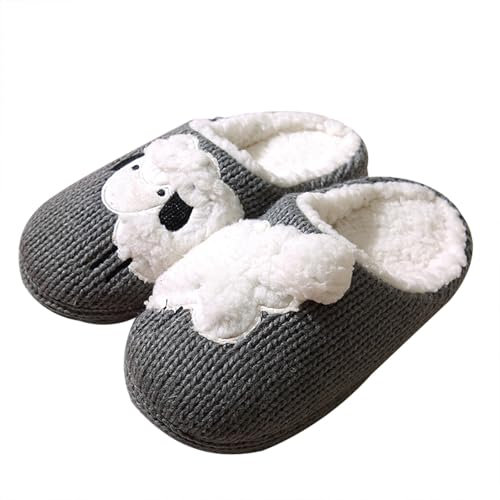 MIEHUIAI Pantofole Donna Invernali Peluche Ciabatte Casa Pelose Calde Morbide Pantofole Memoria Schiuma Scarpe Interno All'aperto(37/38EU,Pecora Bianca)